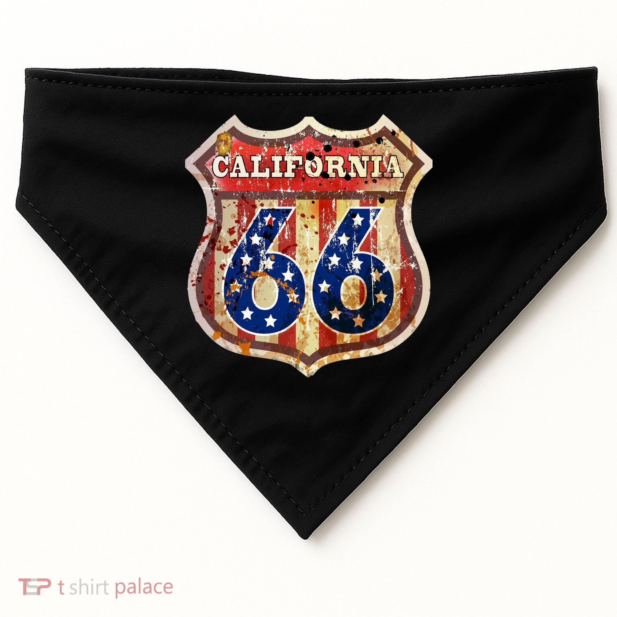 Route 66 California USA-Made Doggie Bandana