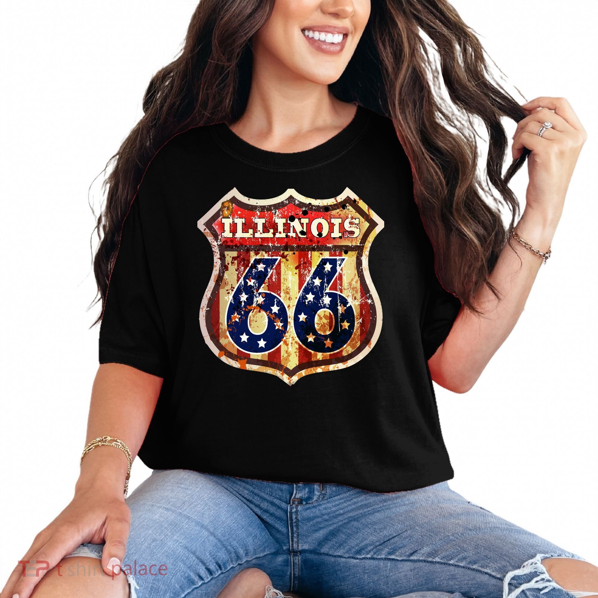 Route 66 Illinois Comfort Colors T-Shirt