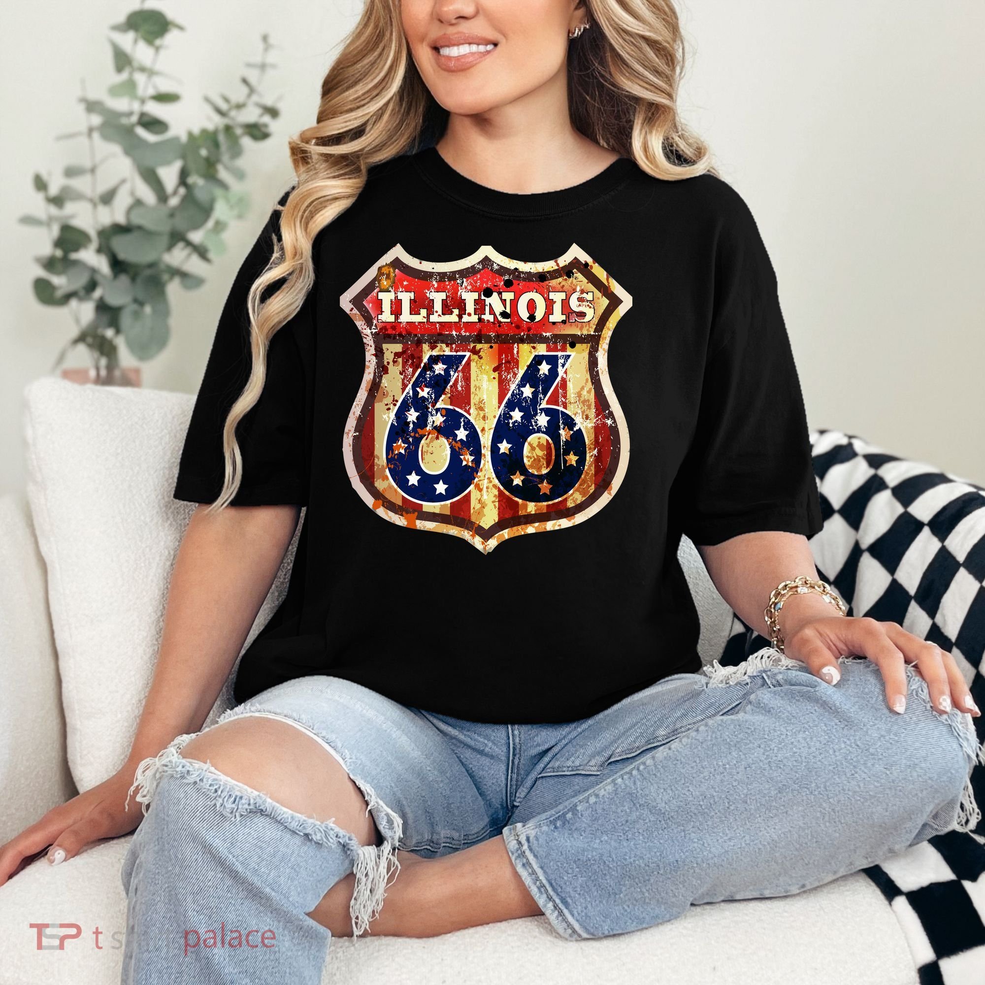 Route 66 Illinois Comfort Colors T-Shirt