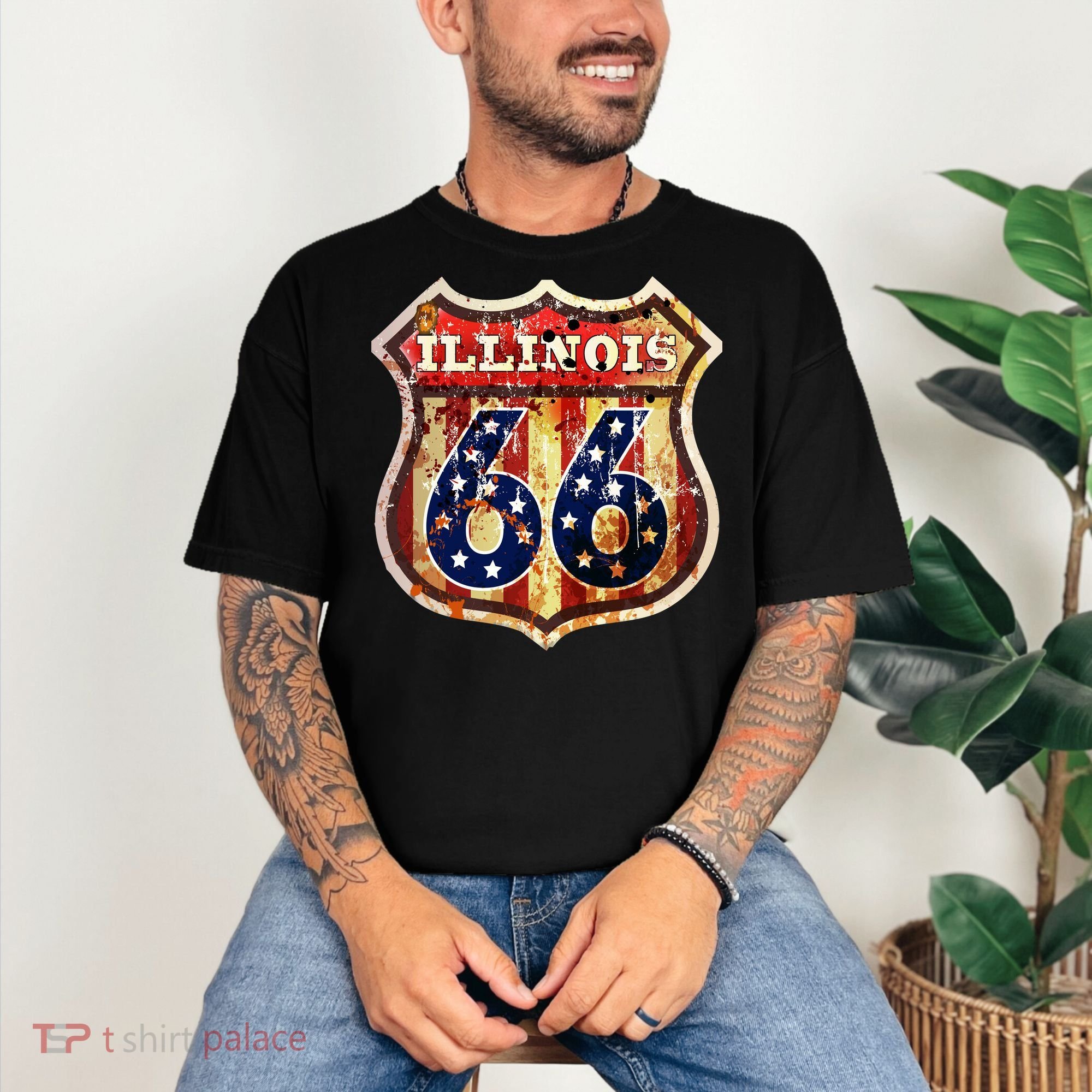 Route 66 Illinois Comfort Colors T-Shirt