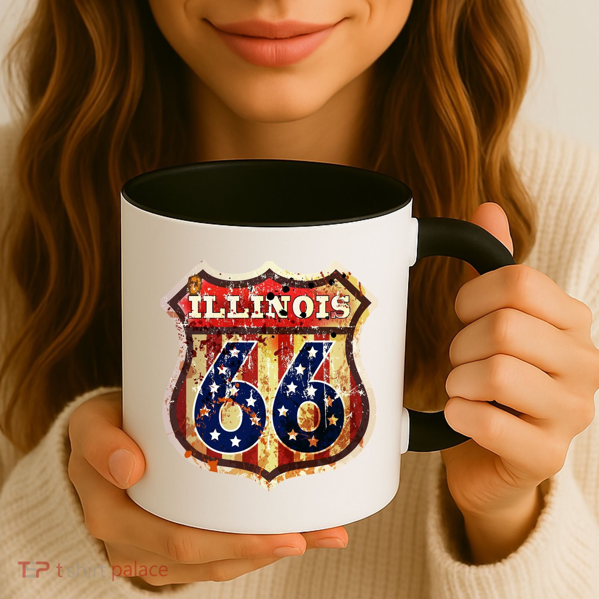 Route 66 Illinois Coffee Mug