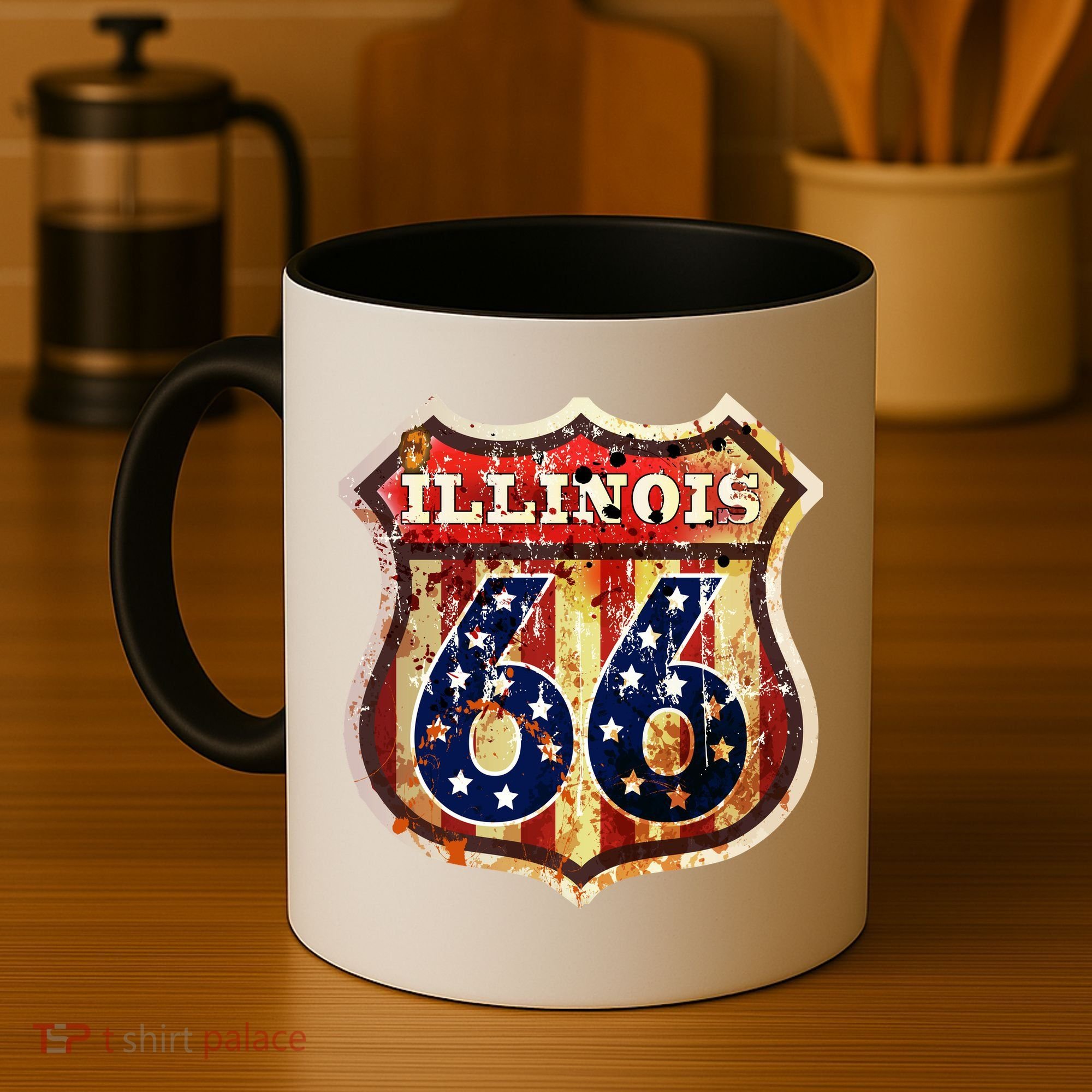 Route 66 Illinois Coffee Mug