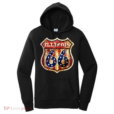 Route 66 Illinois Women's Hoodie