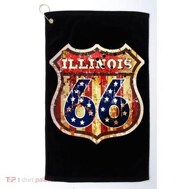 Route 66 Illinois Golf Towel