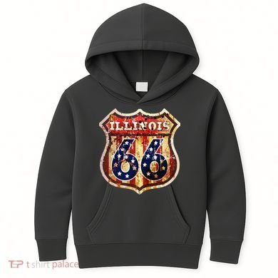 Route 66 Illinois Kids Hoodie