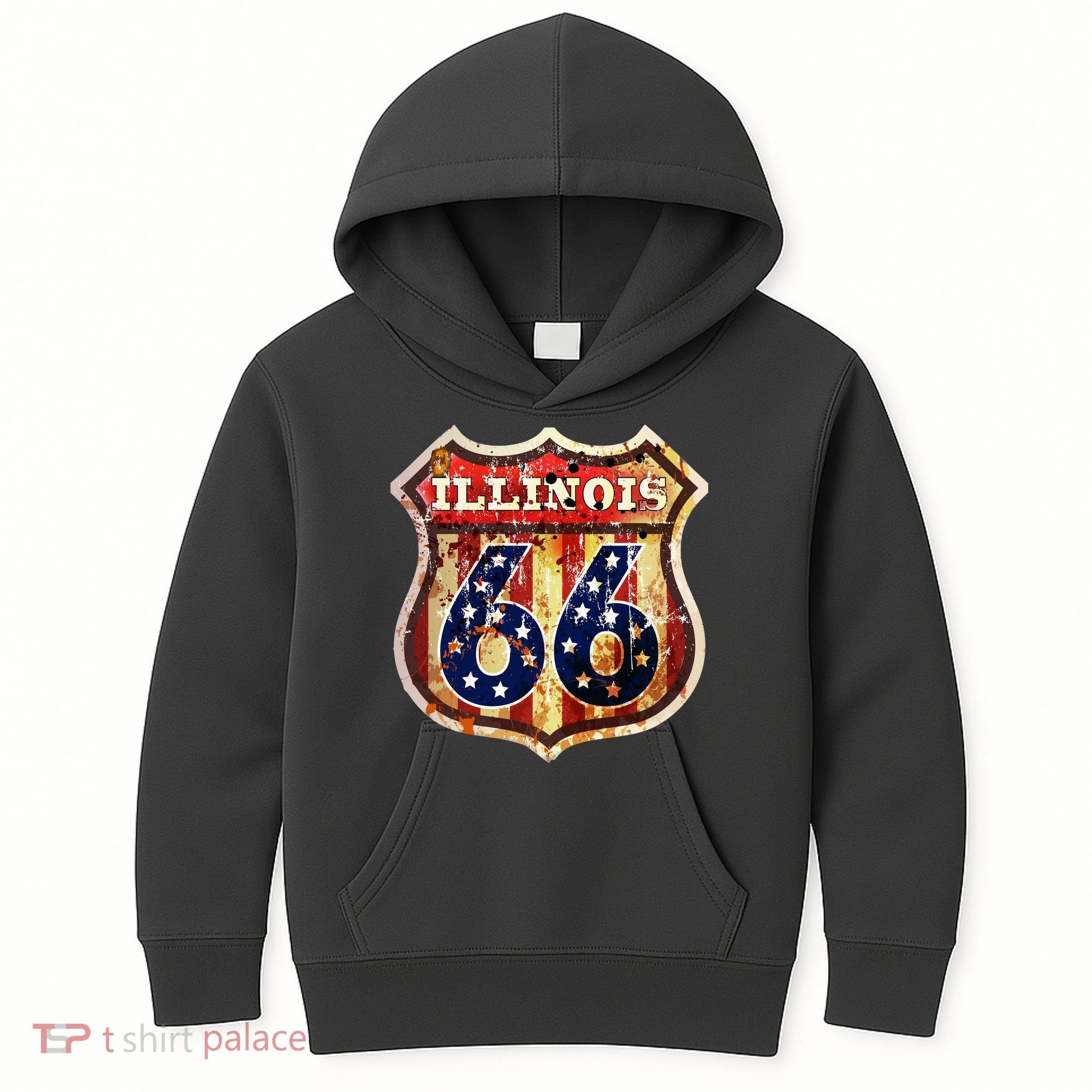 Route 66 Illinois Kids Hoodie