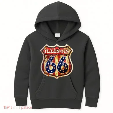 Route 66 Illinois Kids Hoodie