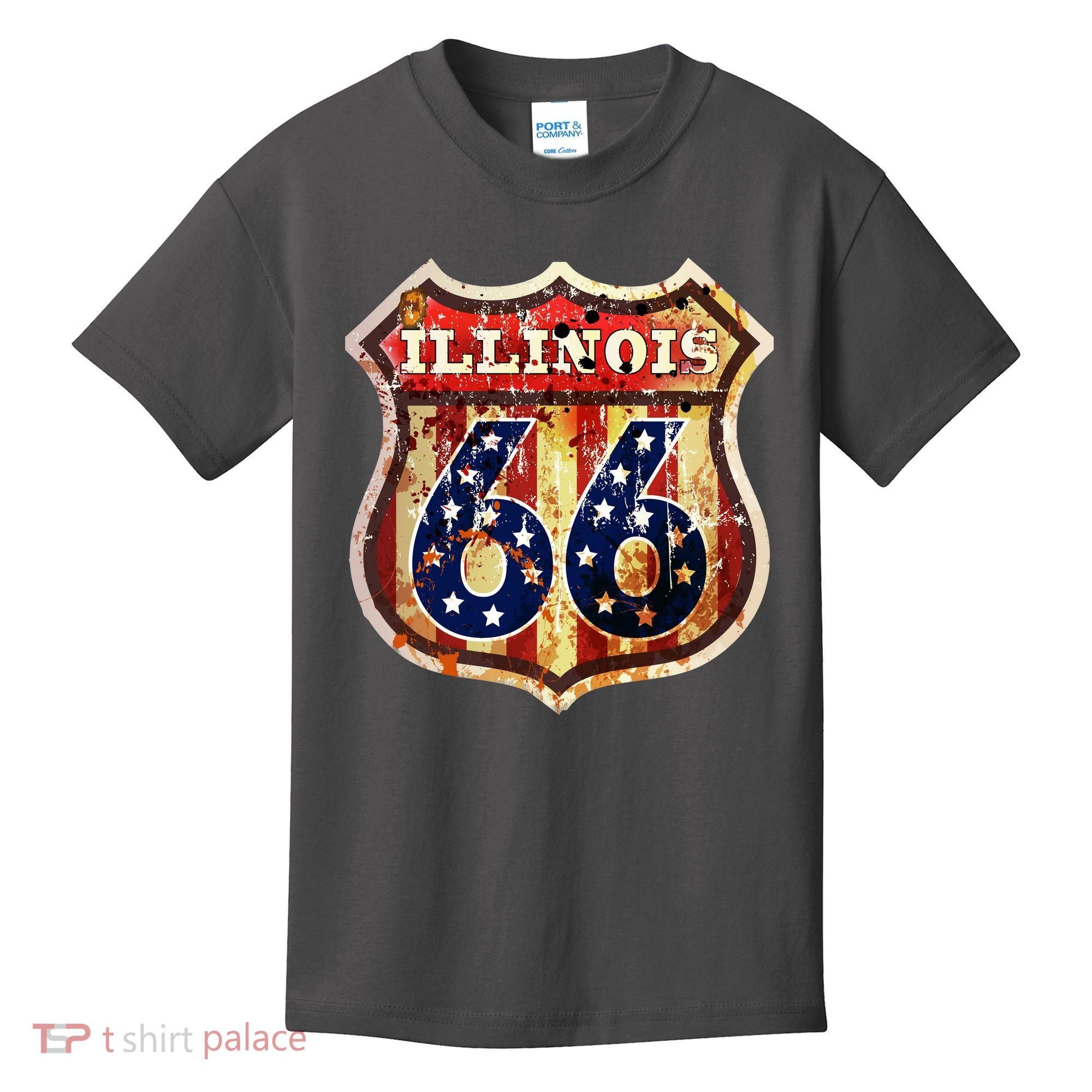 Route 66 Illinois Kids T-Shirt