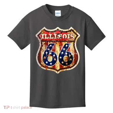 Route 66 Illinois Kids T-Shirt