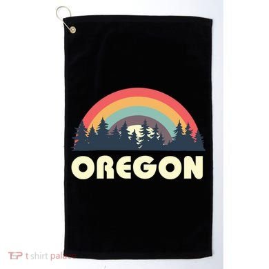 Retro Oregon Vintage Pnw Pacific Northwest Gift Golf Towel