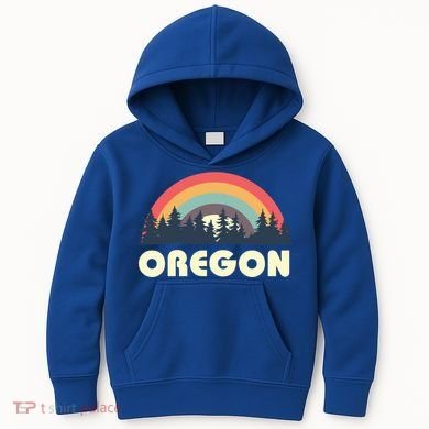 Retro Oregon Vintage Pnw Pacific Northwest Gift Kids Hoodie