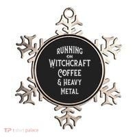 Running On Witchcraft Coffee And Heavy Metal Cheeky Witch Ornament thumb 0