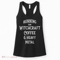 Running On Witchcraft Coffee And Heavy Metal Cheeky Witch Women's Tank Top thumb 0