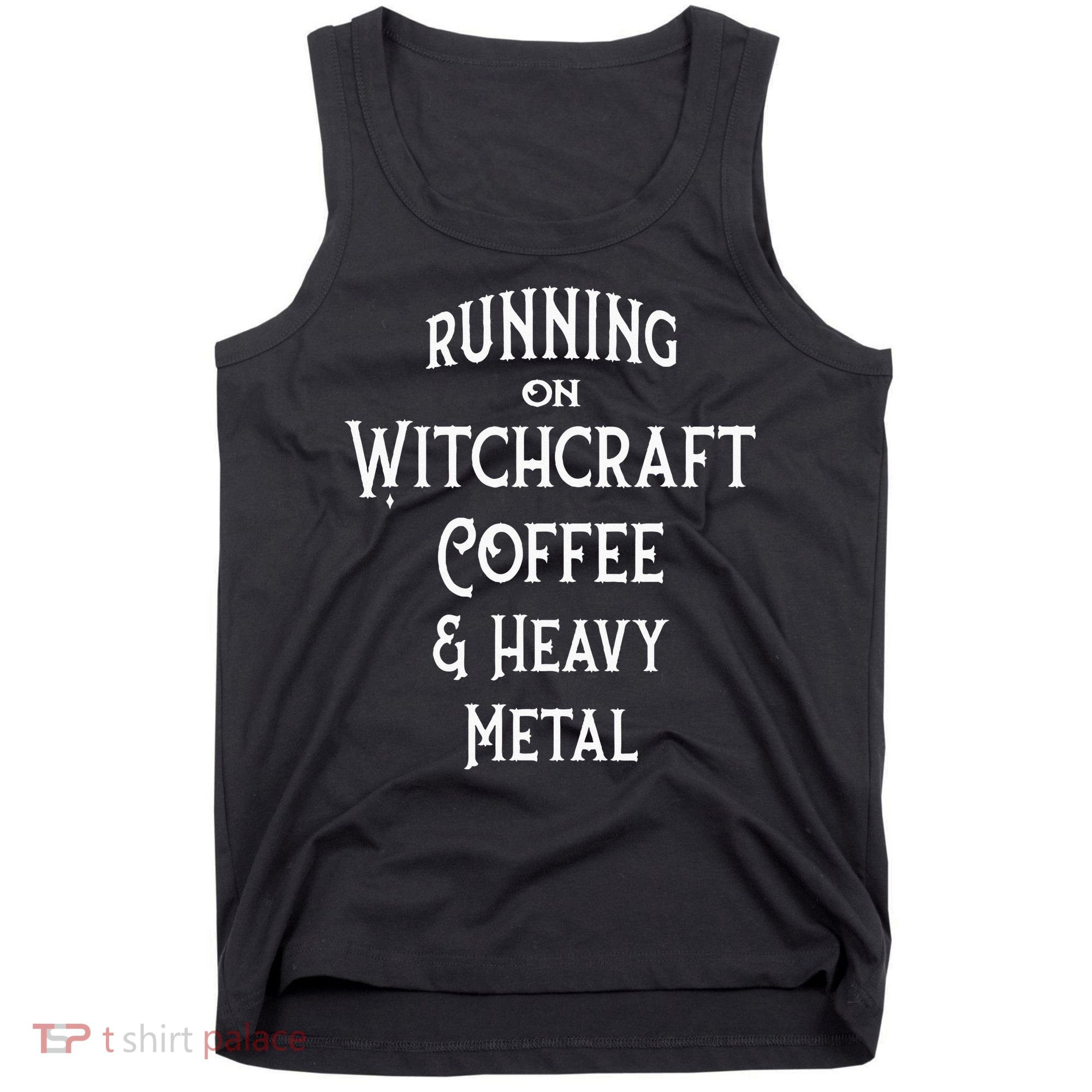 Running On Witchcraft Coffee And Heavy Metal Cheeky Witch Tank Top