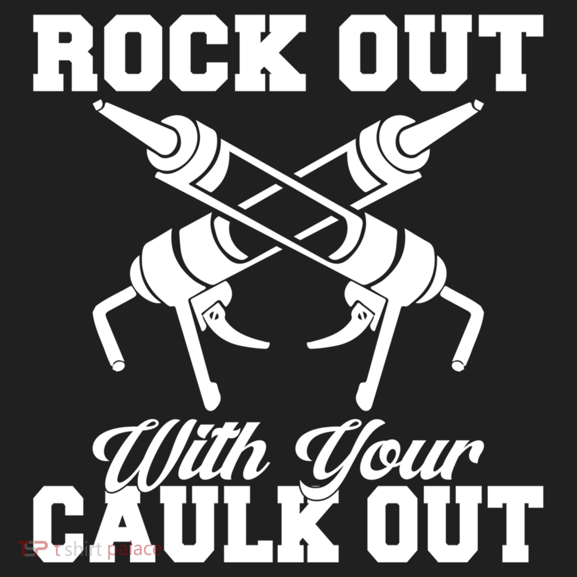 Rock Out With Your Caulk Out Construction Worker Funny Gift Beanie