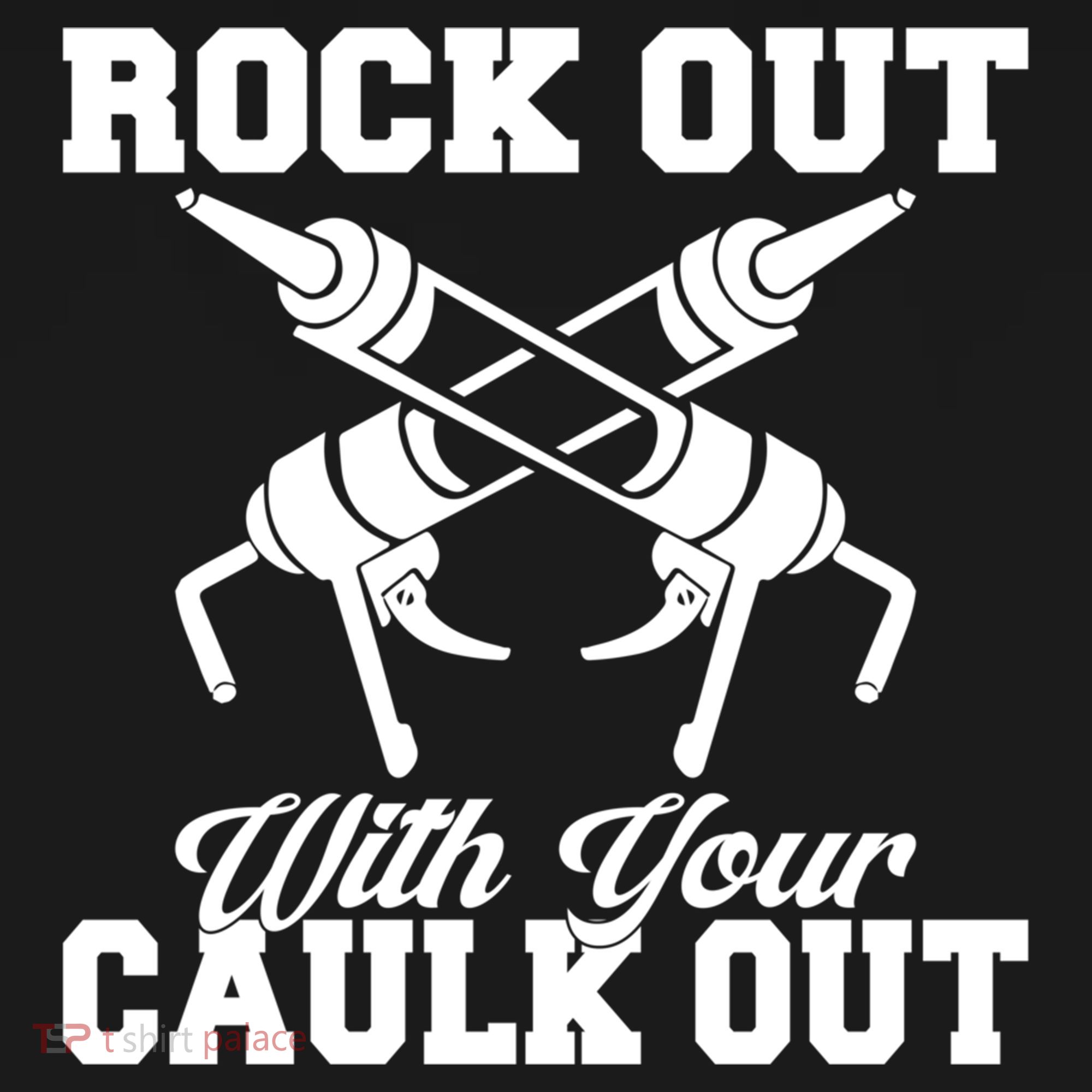 Rock Out With Your Caulk Out Construction Worker Funny Gift Ornament