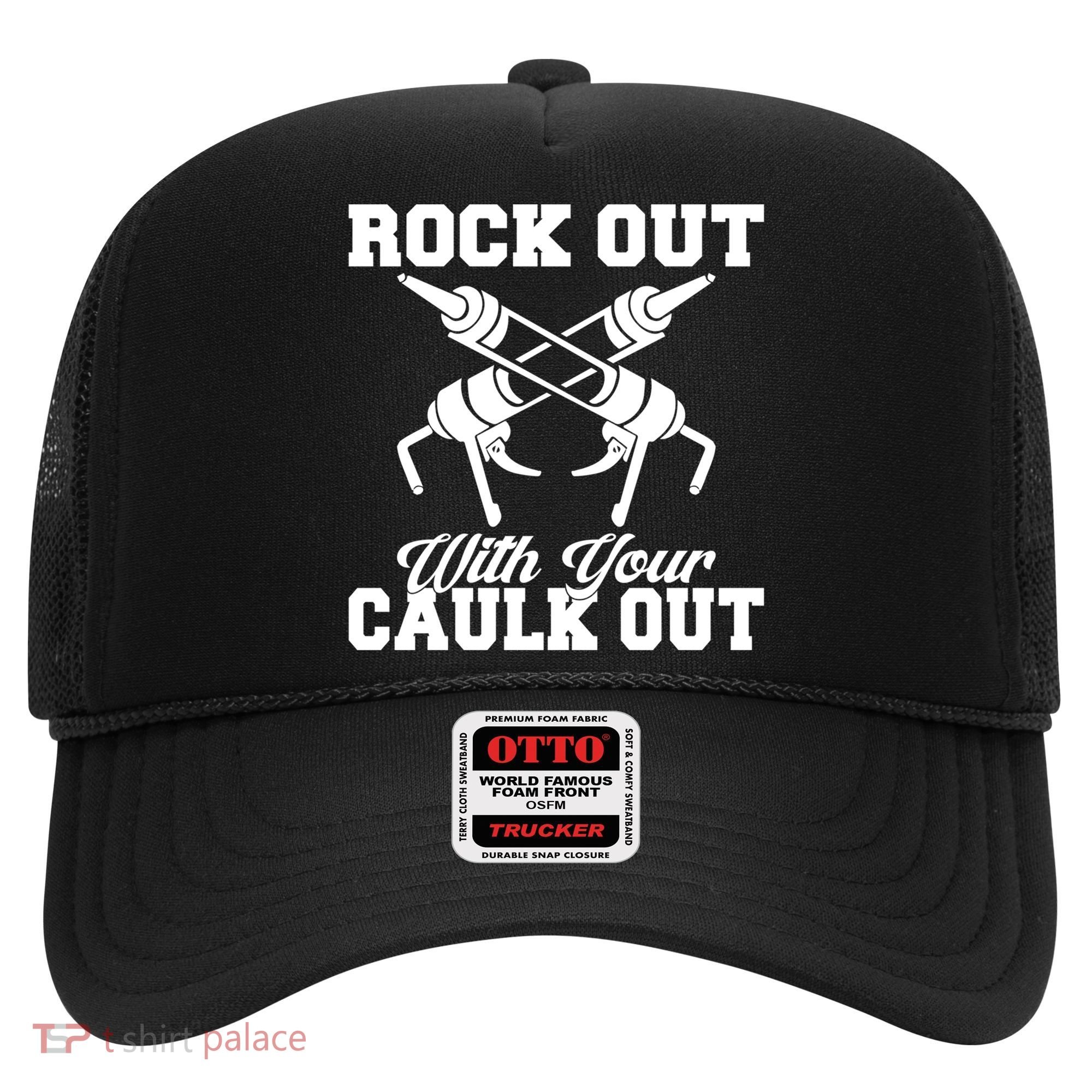 Rock Out With Your Caulk Out Construction Worker Funny Gift Hat