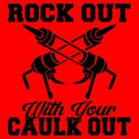 Rock Out With Your Caulk Out Construction Worker Funny Gift Santa Hat thumb 1