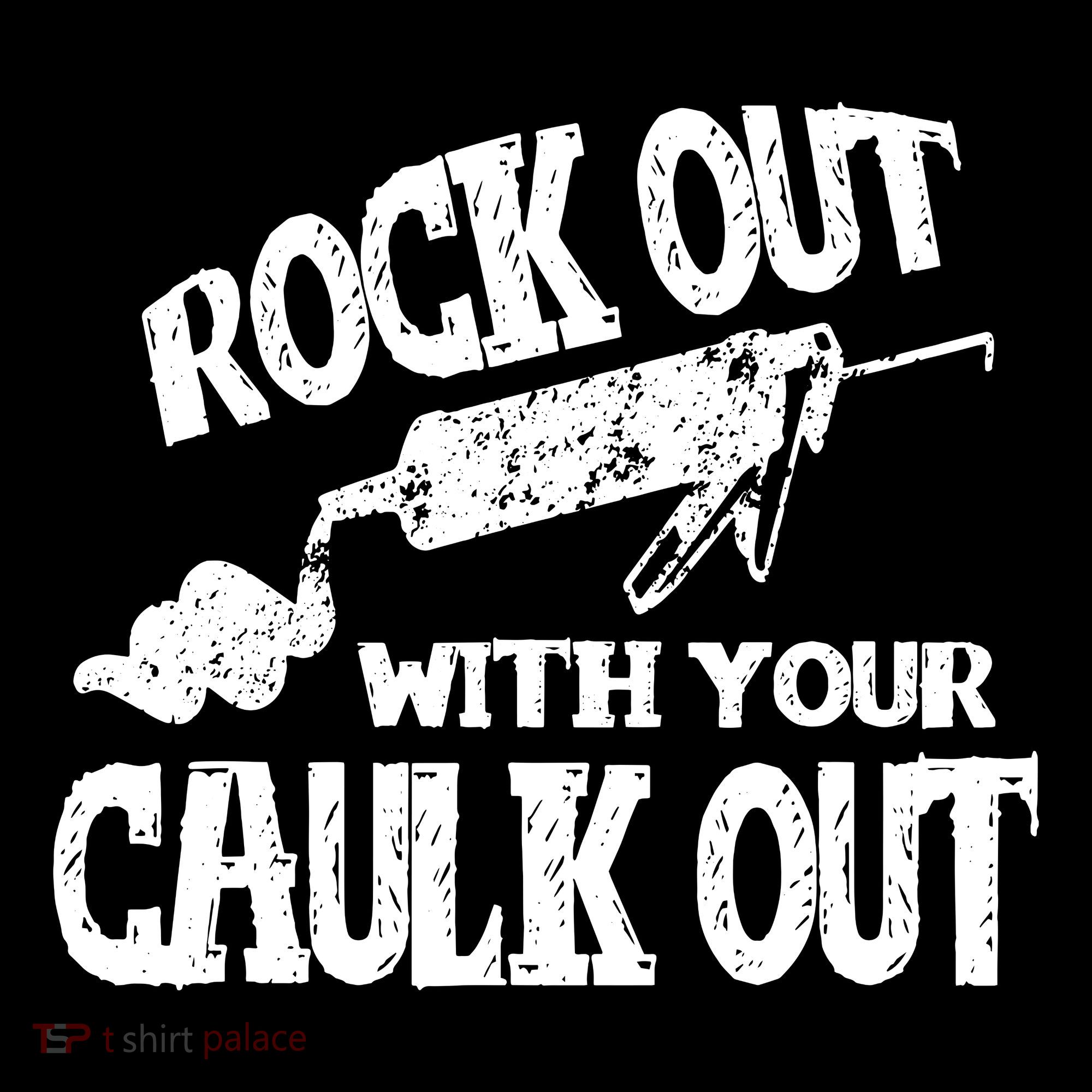 Rock Out With Your Caulk Out Construction Worker Gift Coaster