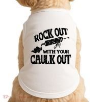 Rock Out With Your Caulk Out Construction Worker Gift Doggie Tank thumb 0