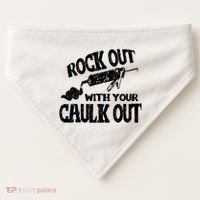 Rock Out With Your Caulk Out Construction Worker Gift USA-Made Doggie Bandana thumb 0