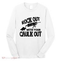 Rock Out With Your Caulk Out Construction Worker Gift Long Sleeve Shirt thumb 0