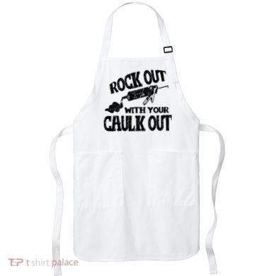 Rock Out With Your Caulk Out Construction Worker Gift Apron