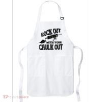 Rock Out With Your Caulk Out Construction Worker Gift Apron thumb 0