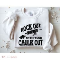 Rock Out With Your Caulk Out Construction Worker Gift Sweatshirt thumb 2