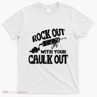 Rock Out With Your Caulk Out Construction Worker Gift T-Shirt thumb 0
