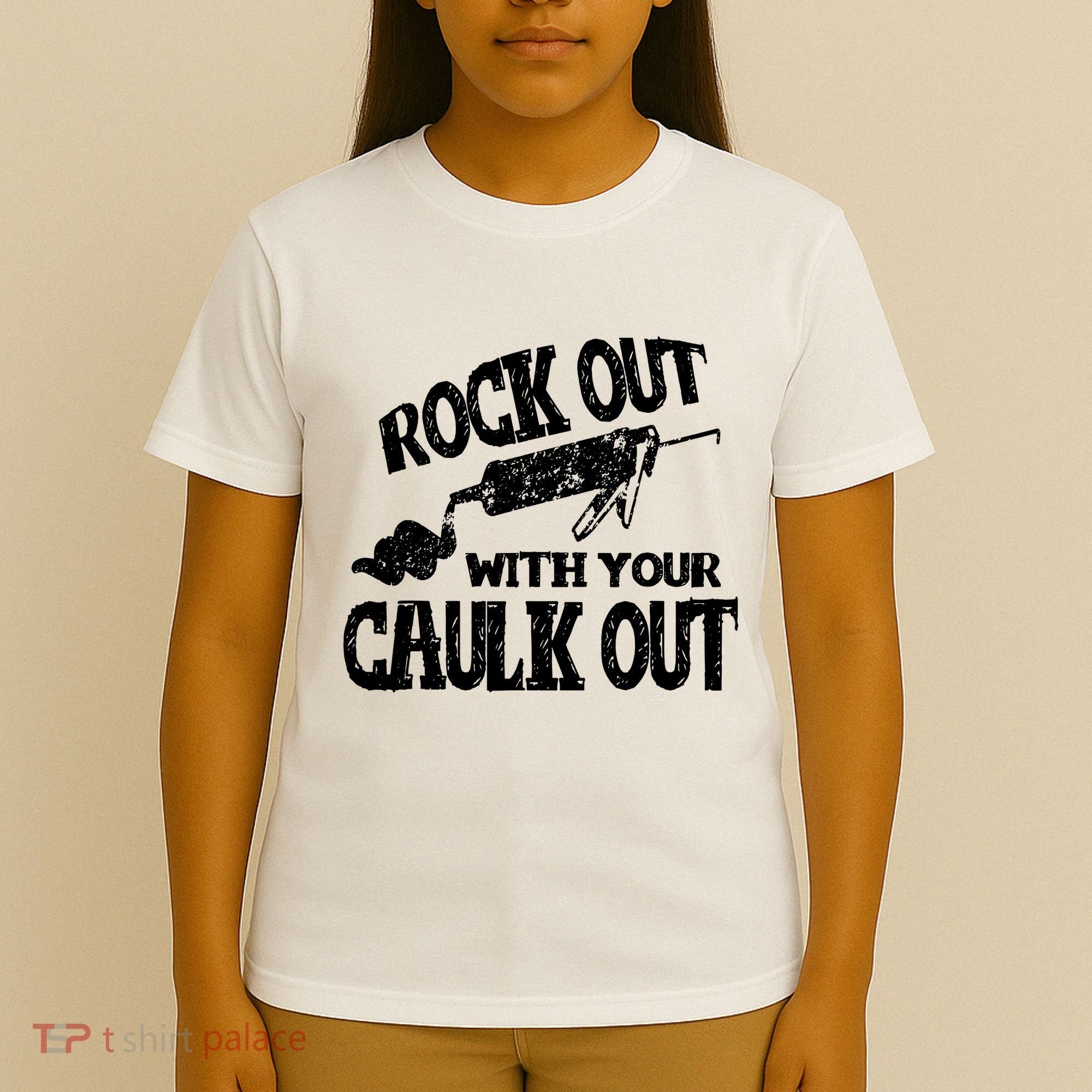 Rock Out With Your Caulk Out Construction Worker Gift T-Shirt