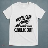 Rock Out With Your Caulk Out Construction Worker Gift T-Shirt thumb 5