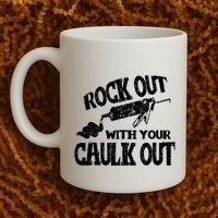 Rock Out With Your Caulk Out Construction Worker Gift Coffee Mug thumb 2