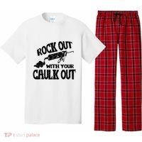 Rock Out With Your Caulk Out Construction Worker Gift Pajama Set thumb 0