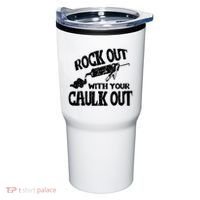 Rock Out With Your Caulk Out Construction Worker Gift Tumbler thumb 0