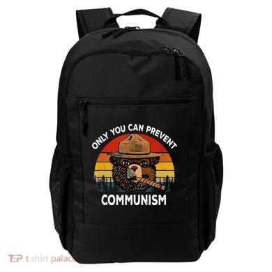 Retro Only You Can Prevent Communism Bear Camping Backpack