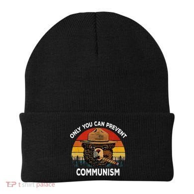 Retro Only You Can Prevent Communism Bear Camping Beanie