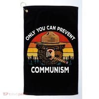 Retro Only You Can Prevent Communism Bear Camping Golf Towel thumb 0