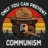 Retro Only You Can Prevent Communism Bear Camping Golf Towel thumb 3
