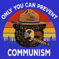 Retro Only You Can Prevent Communism Bear Camping Hoodie thumb 7