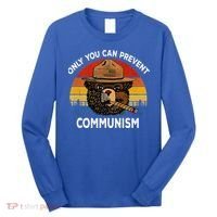 Retro Only You Can Prevent Communism Bear Camping Long Sleeve Shirt thumb 0