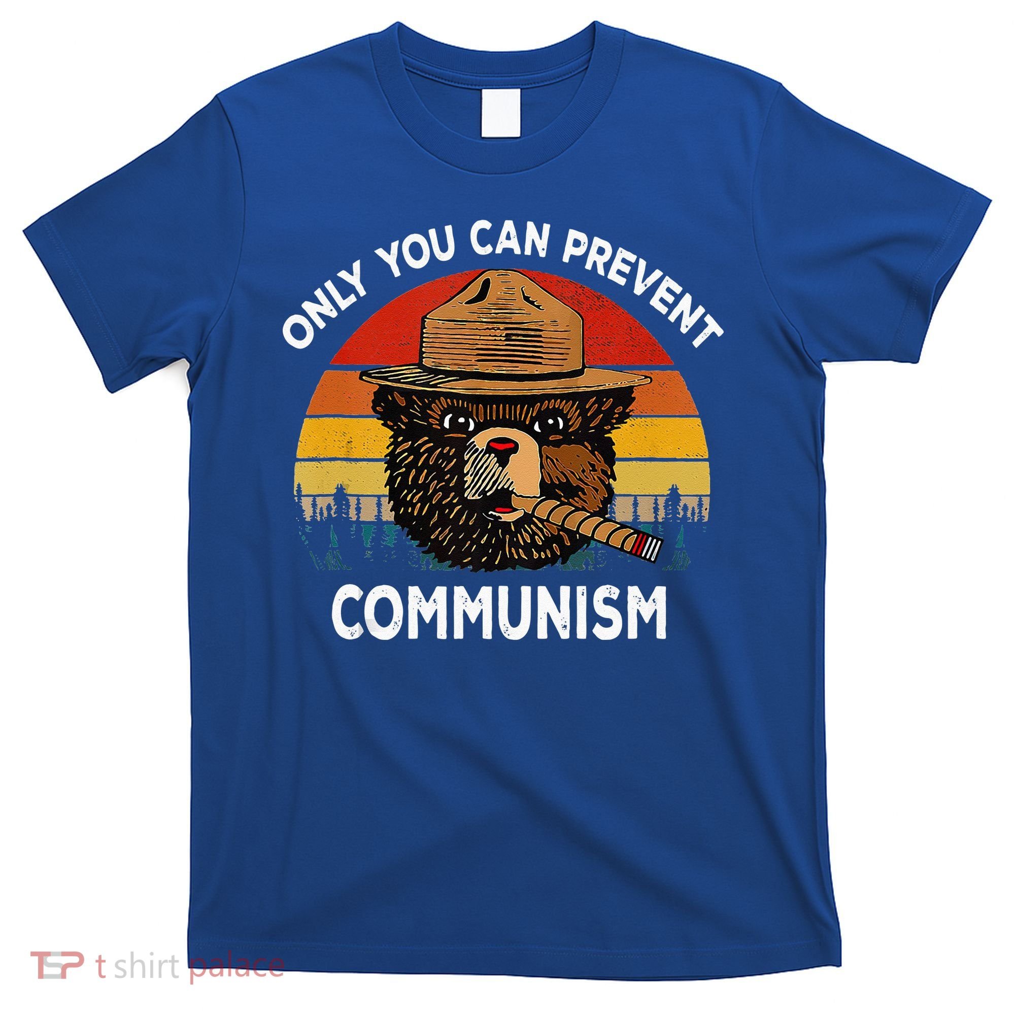 Retro Only You Can Prevent Communism Bear Camping T-Shirt