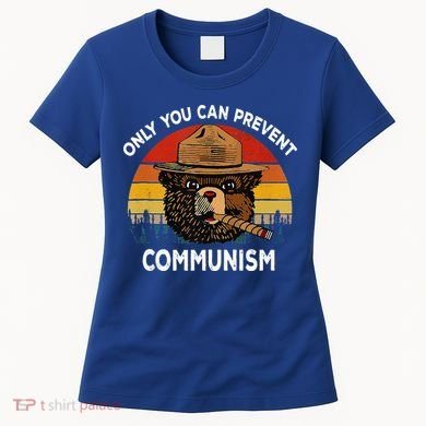 Retro Only You Can Prevent Communism Bear Camping Women's T-Shirt
