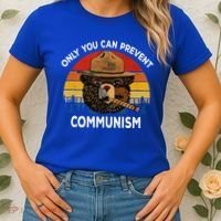 Retro Only You Can Prevent Communism Bear Camping Women's T-Shirt thumb 2