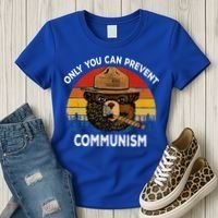 Retro Only You Can Prevent Communism Bear Camping Women's T-Shirt thumb 3