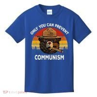 Retro Only You Can Prevent Communism Bear Camping Kids T-Shirt thumb 0
