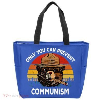 Retro Only You Can Prevent Communism Bear Camping Tote Bag