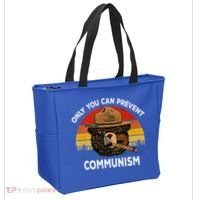 Retro Only You Can Prevent Communism Bear Camping Tote Bag thumb 2