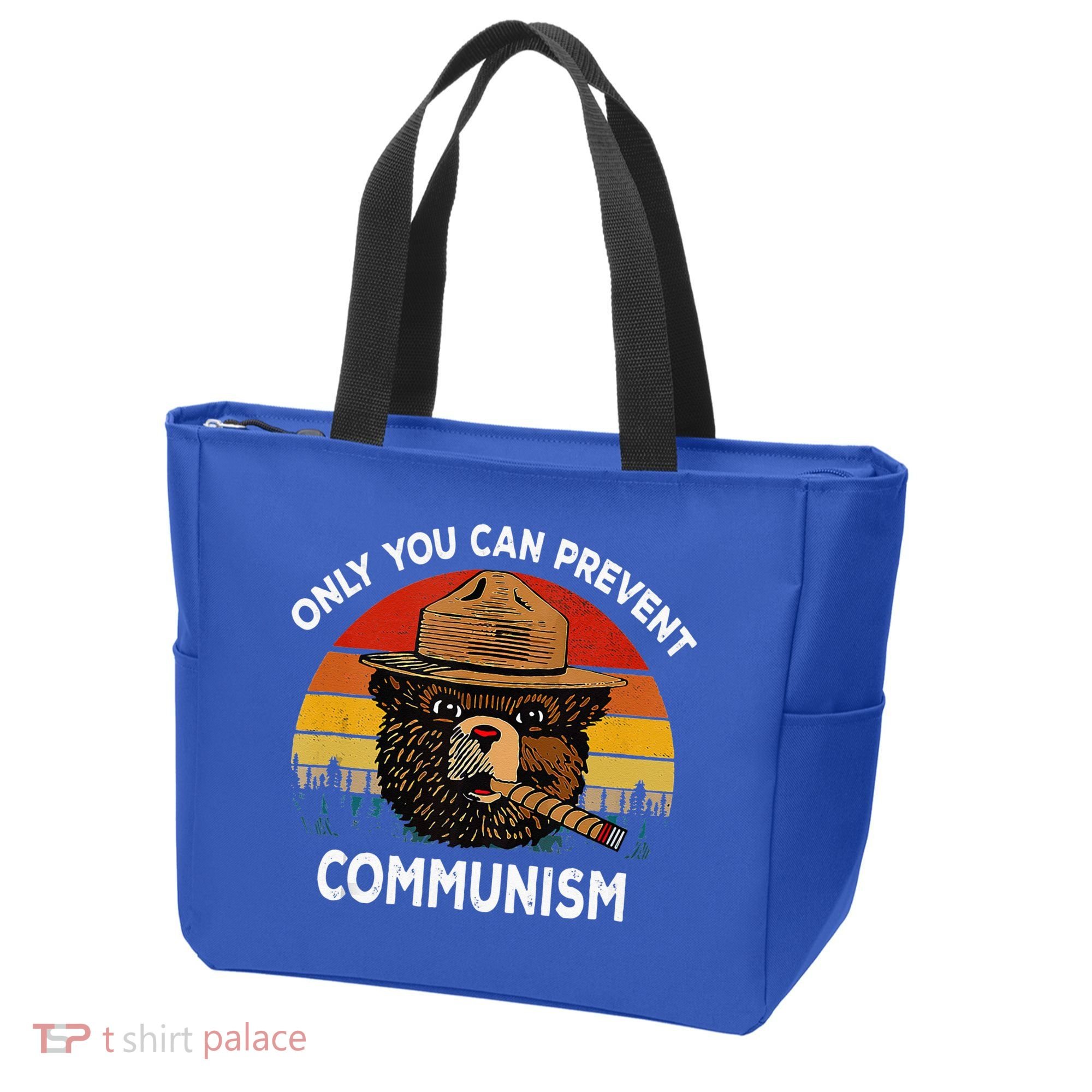 Retro Only You Can Prevent Communism Bear Camping Tote Bag