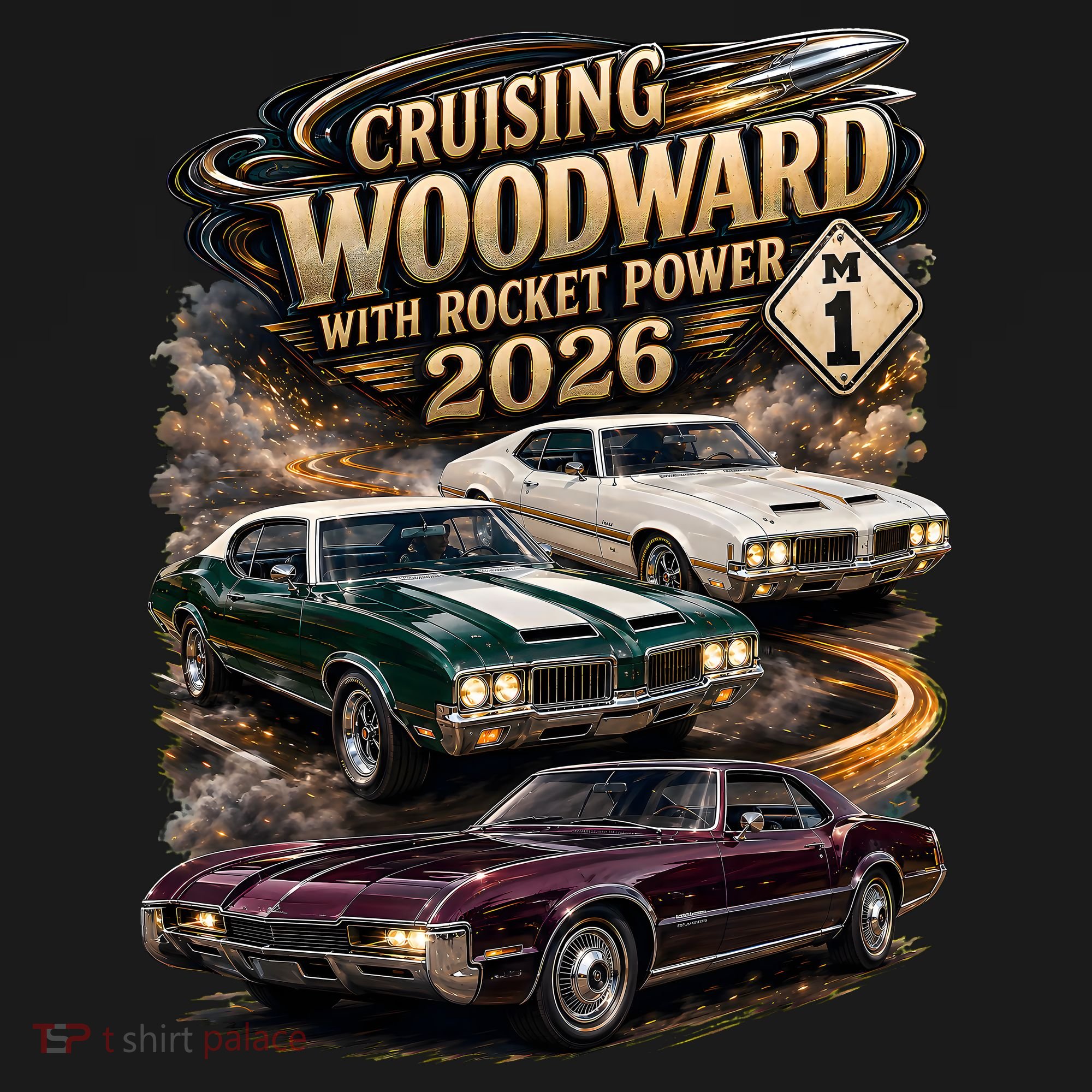 Rocket Power 2026 Woodward Ave M1 Car Cruise Backpack